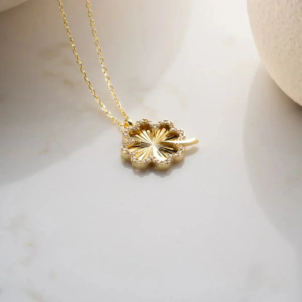 KLEE SHINE HALSKETTE aus 925 Silber - Eleganter Halskette - AURIME