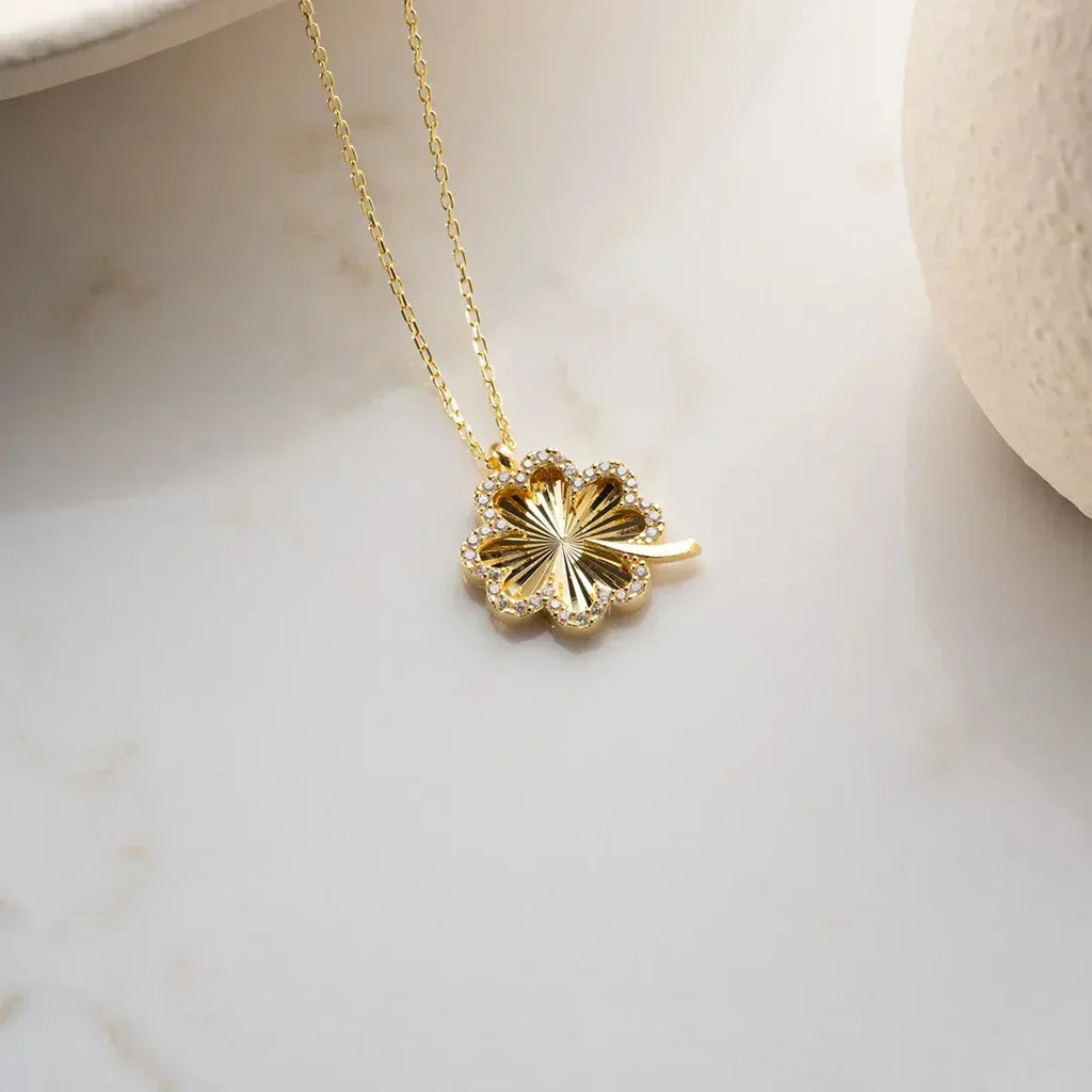 KLEE SHINE HALSKETTE aus 925 Silber - Eleganter Halskette - AURIME