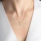 MİNİMAL ZIRKONIA KLEEBLATT HALSKETTE aus 925 Silber - Eleganter Halskette - AURIME