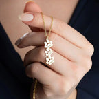 3ER PFOTEN NAMENSKETTE aus 925 Silber - Eleganter Halskette - AURIME