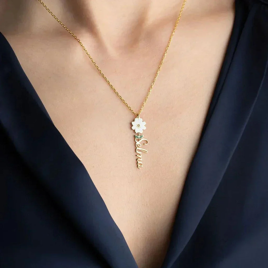 DAISY NAMENSKETTE aus 925 Silber - Eleganter Halskette - AURIME