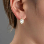 HERZ MIT ZIRKONIA STEIN OHRRINGE aus 925 Silber - Eleganter Ohrringe - AURIME