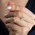 NAMENSKETTE MIT SCHNEEFLOCKE | 925 SILBER