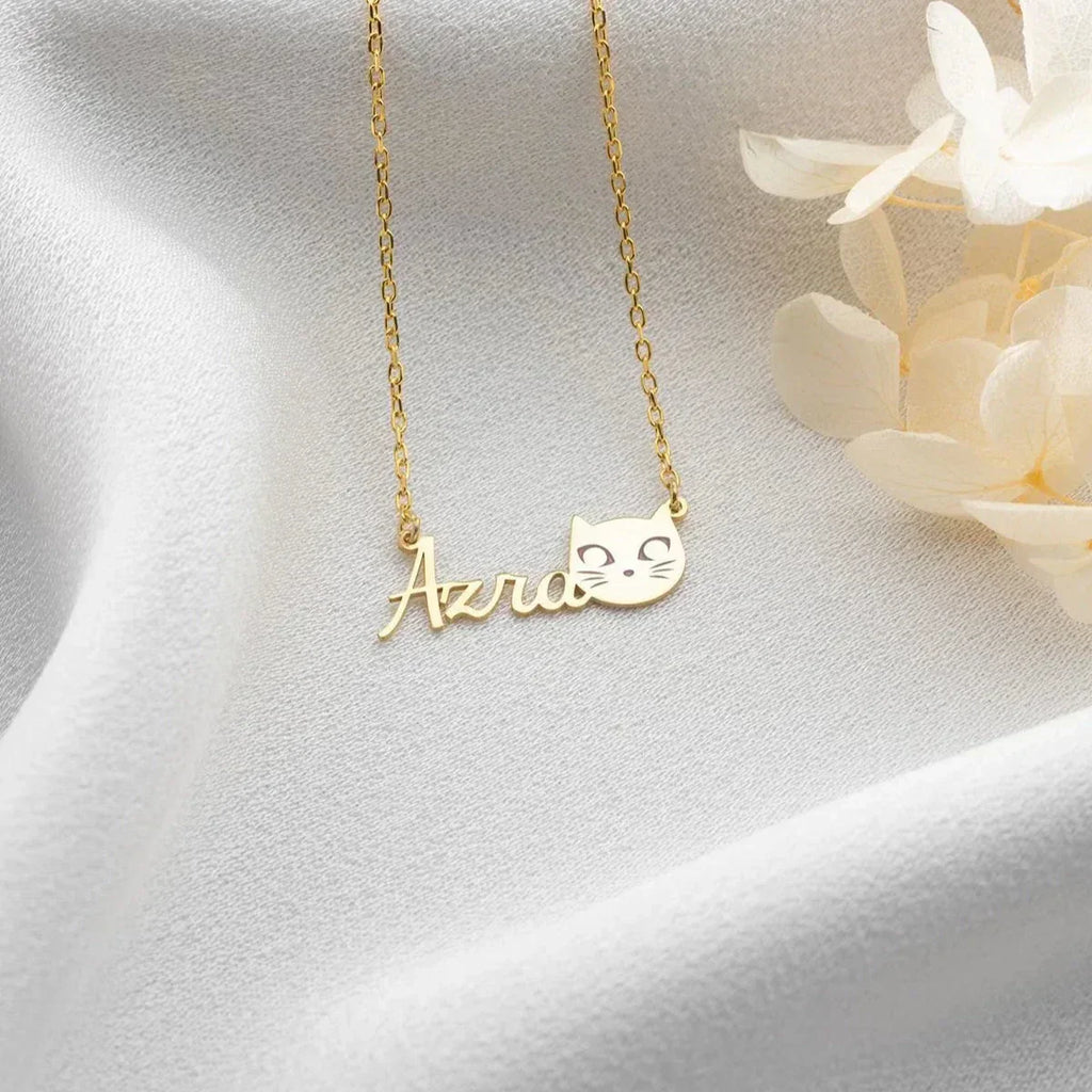 NAMENSKETTE MIT KATZE | 925 SILBER