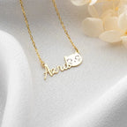 NAMENSKETTE MIT KATZE aus 925 Silber - Eleganter Halskette - AURIME