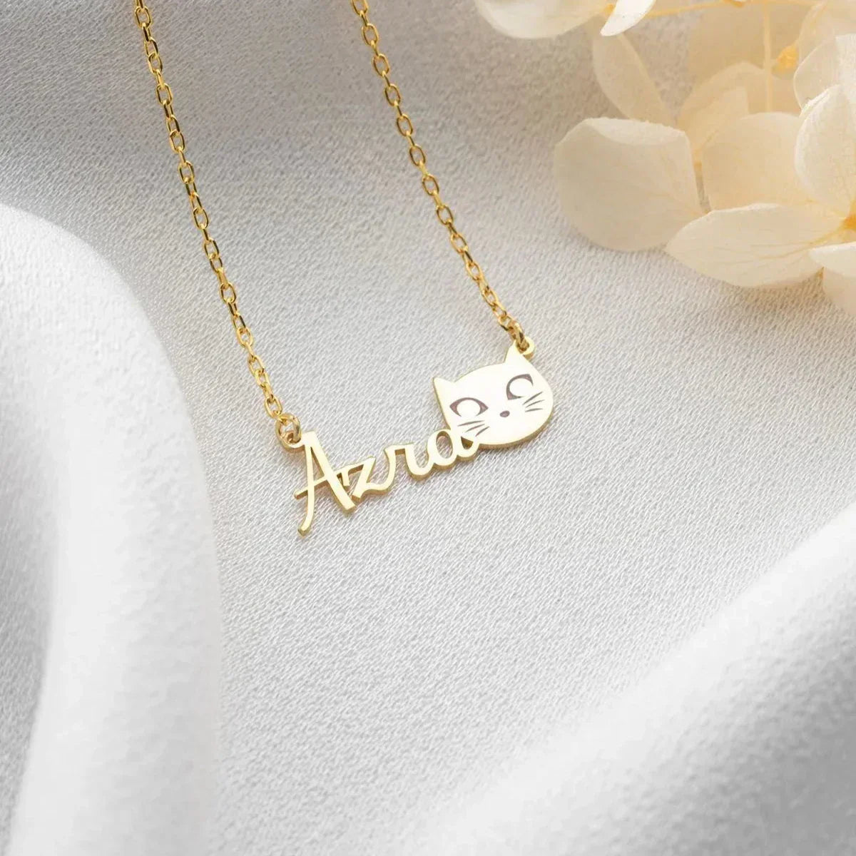 NAMENSKETTE MIT KATZE | 925 SILBER