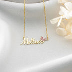 NAMENSKETTE MIT SCHMETTERLING aus 925 Silber - Eleganter Halskette - AURIME