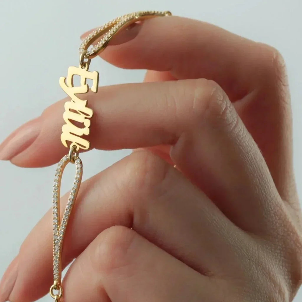 ZIRKONA NAMENSARMKETTE | 925 SILBER