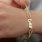 ZIRKONA NAMENSARMKETTE aus 925 Silber - Eleganter Halskette - AURIME