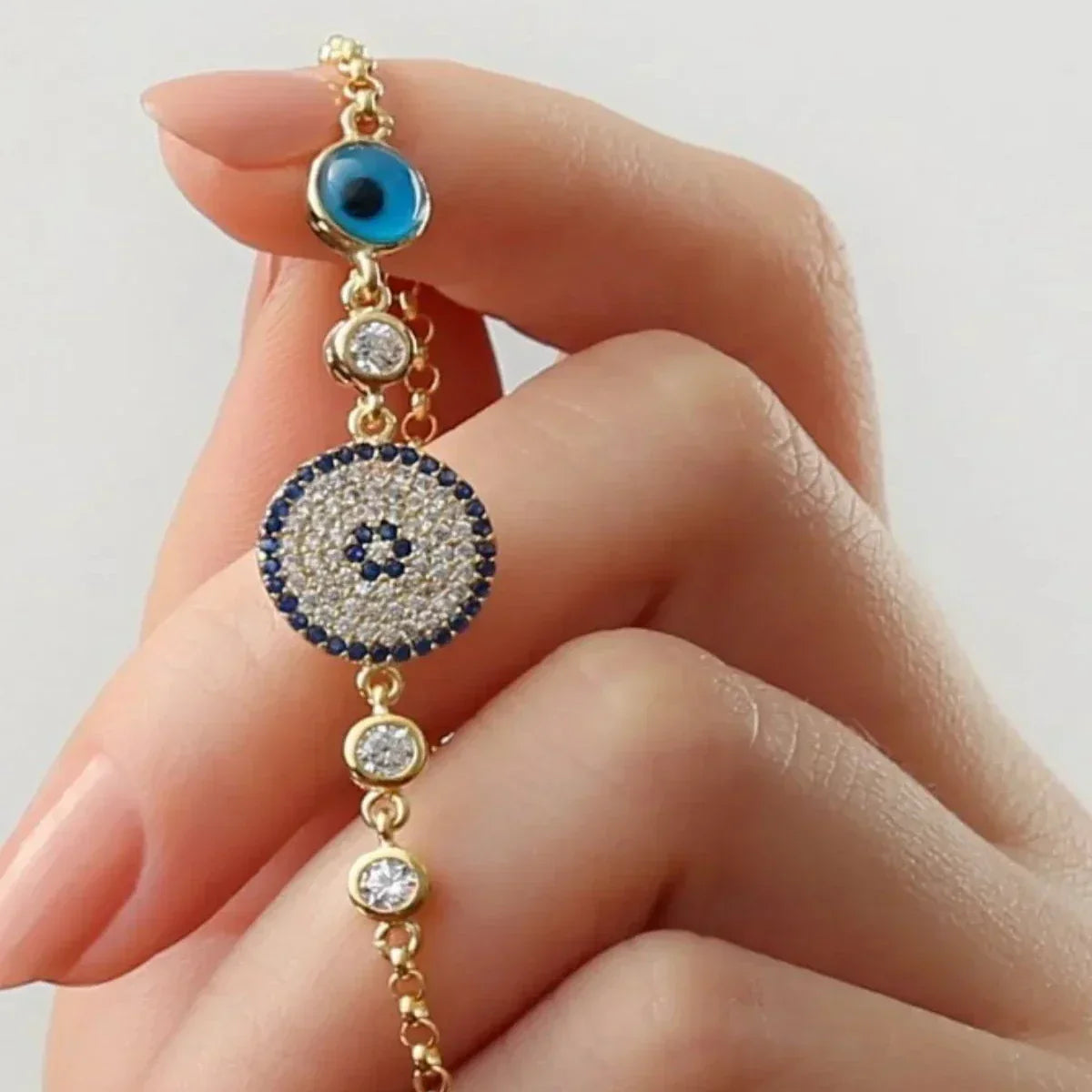 ZWEIER NAZAR ARMKETTE | 925 SILBER