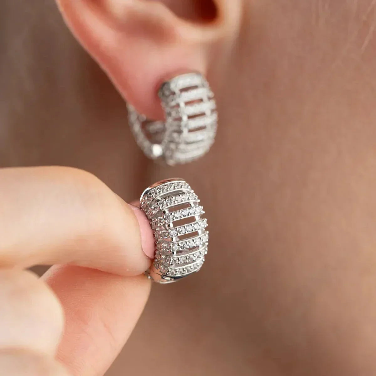 LUNARE OHRRINGE aus 925 Silber - Eleganter Ohrringe - AURIME