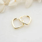 BASIC HERZ CREOLEN aus 925 Silber - Hochwertiger Schmuck - AURIME