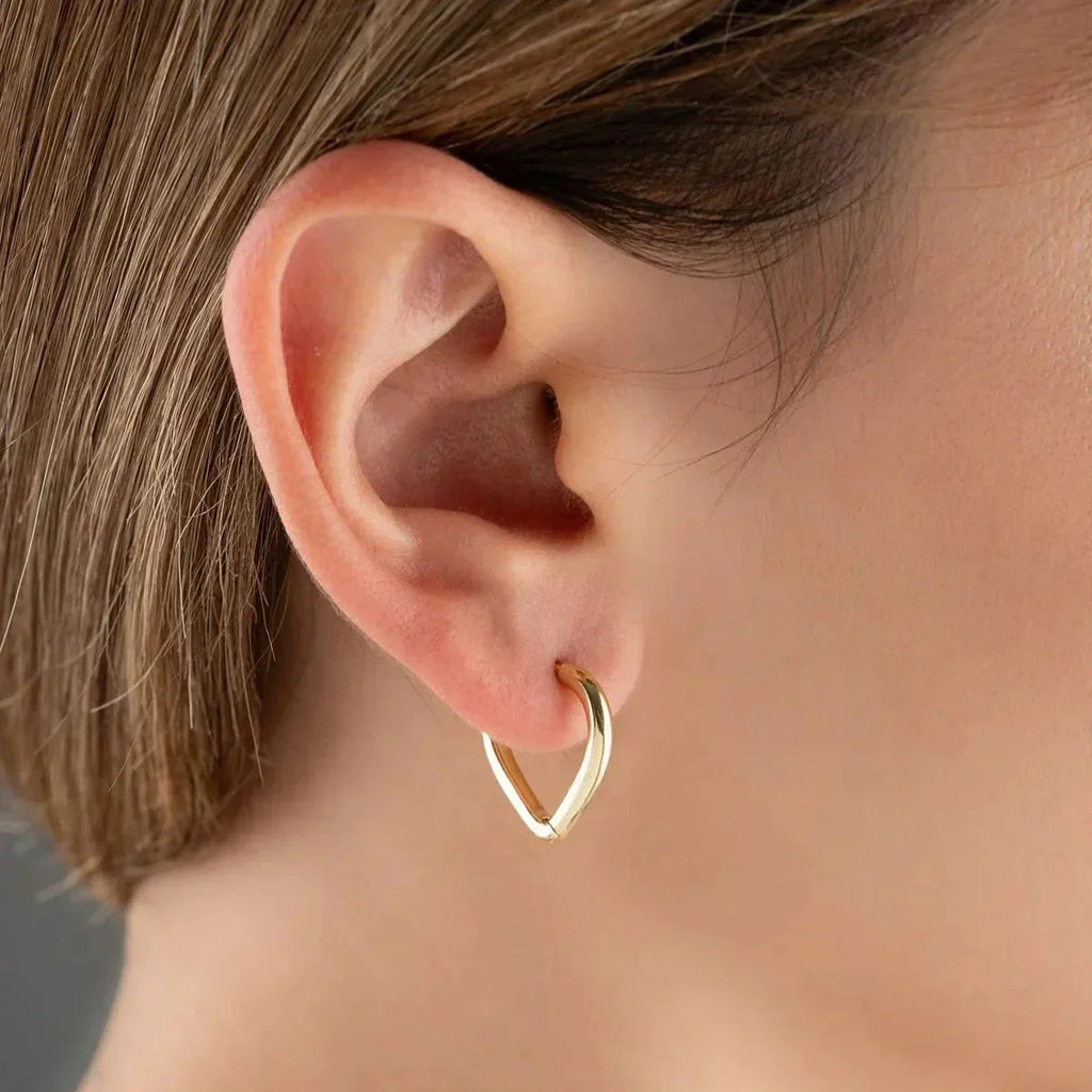 BASIC HERZ CREOLEN aus 925 Silber - Hochwertiger Schmuck - AURIME