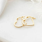 ZIRKONIA HERZ OHRRINGE aus 925 Silber - Eleganter Ohrringe - AURIME