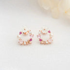 BLUMENKRANZ OHRRINGE aus 925 Silber - Eleganter Ohrringe - AURIME