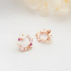 BLUMENKRANZ OHRRINGE aus 925 Silber - Eleganter Ohrringe - AURIME