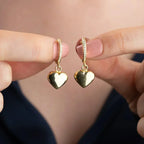 BOMBED HEART OHRRINGE aus 925 Silber - Eleganter Ohrringe - AURIME