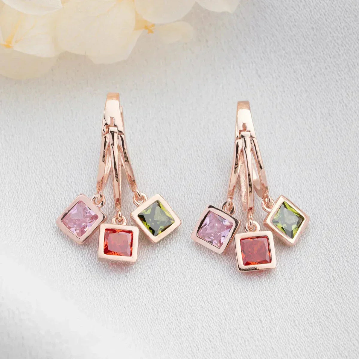 COLORED STONE OHRRINGE | 925 SILBER