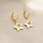STERNE DUO OHRRINGE aus 925 Silber - Eleganter Ohrringe - AURIME
