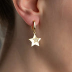 STERNE DUO OHRRINGE aus 925 Silber - Eleganter Ohrringe - AURIME
