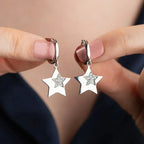 STERNE DUO OHRRINGE aus 925 Silber - Eleganter Ohrringe - AURIME