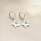 STERNE DUO OHRRINGE aus 925 Silber - Eleganter Ohrringe - AURIME