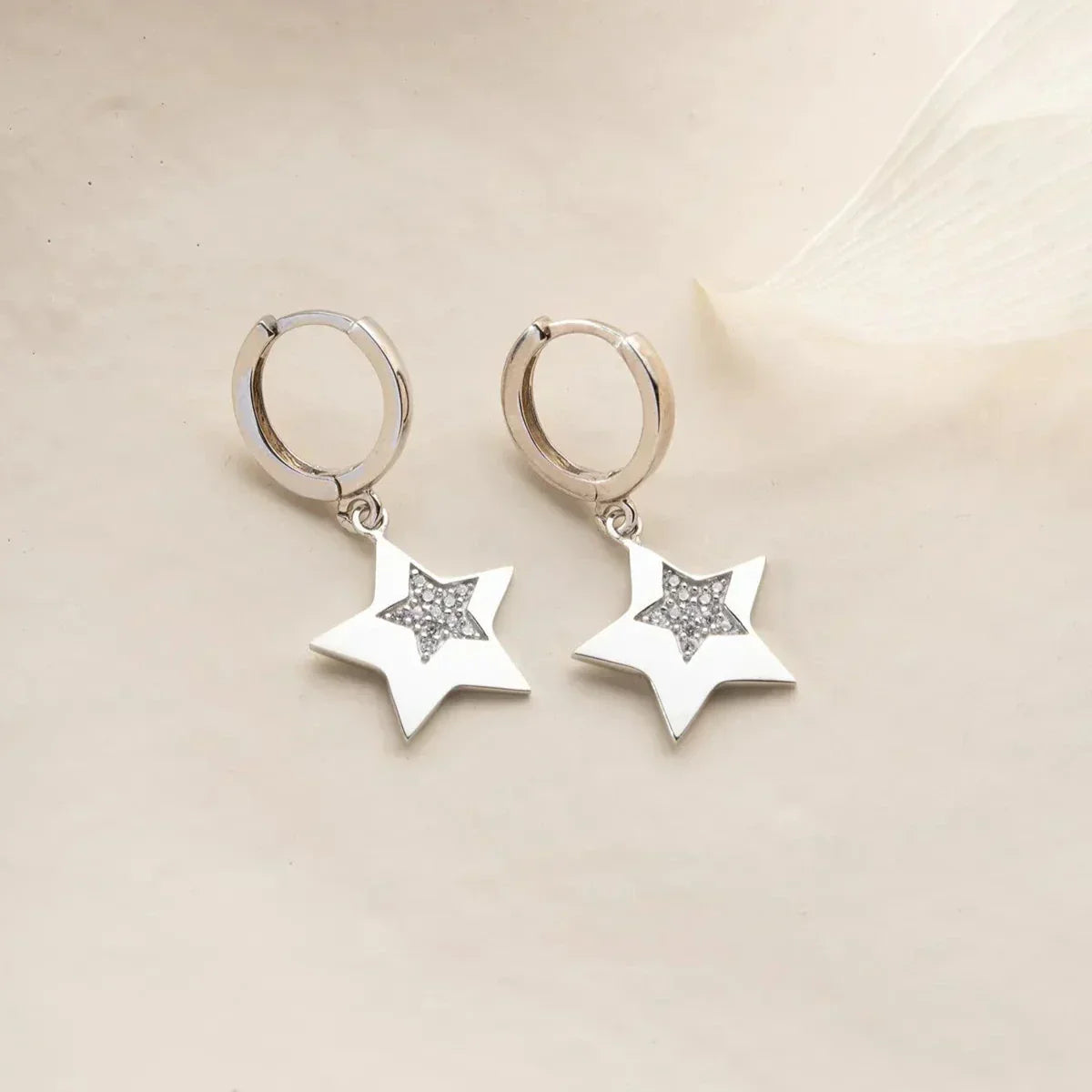 STERNE DUO OHRRINGE aus 925 Silber - Eleganter Ohrringe - AURIME
