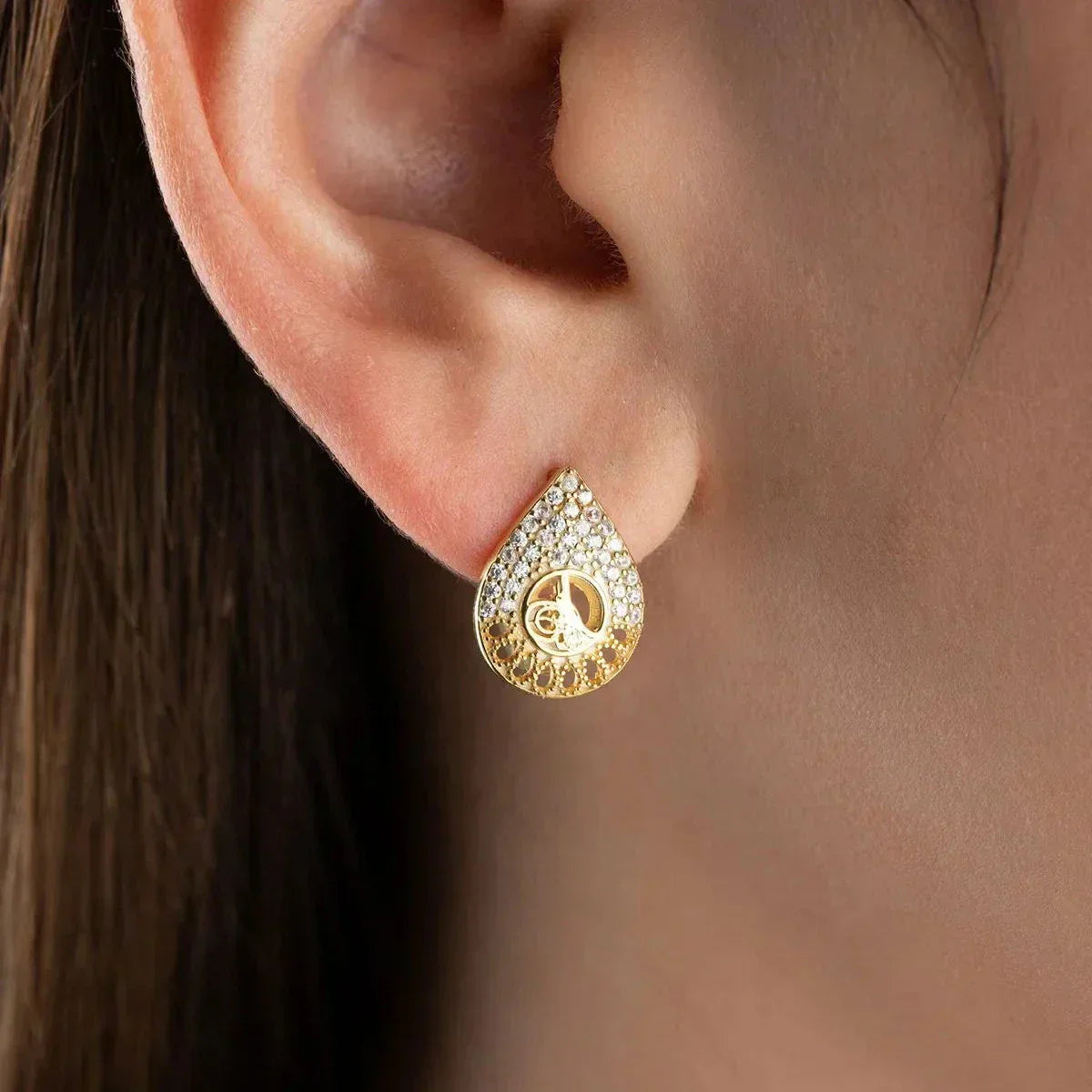 TUGRA OHRRING aus 925 Silber - Eleganter Ohrringe - AURIME