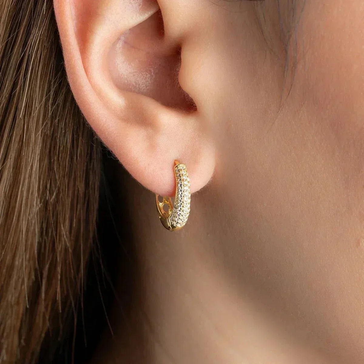 STONE MINI OHRRING aus 925 Silber - Eleganter Ohrringe - AURIME