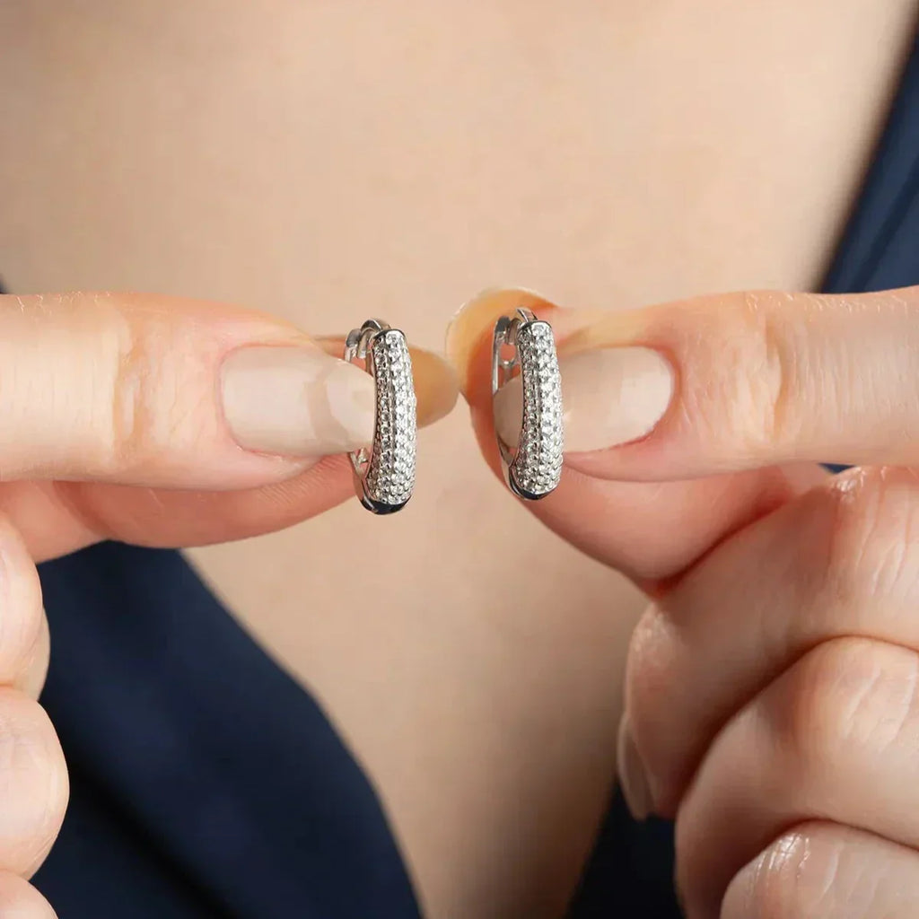 STONE MINI OHRRING aus 925 Silber - Eleganter Ohrringe - AURIME