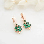 GRÜNE KLEE OHRRINGE aus 925 Silber - Eleganter Ohrringe - AURIME