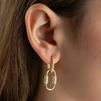 OVAL ZIRKONIA OHRRING aus 925 Silber - Eleganter Ohrringe - AURIME