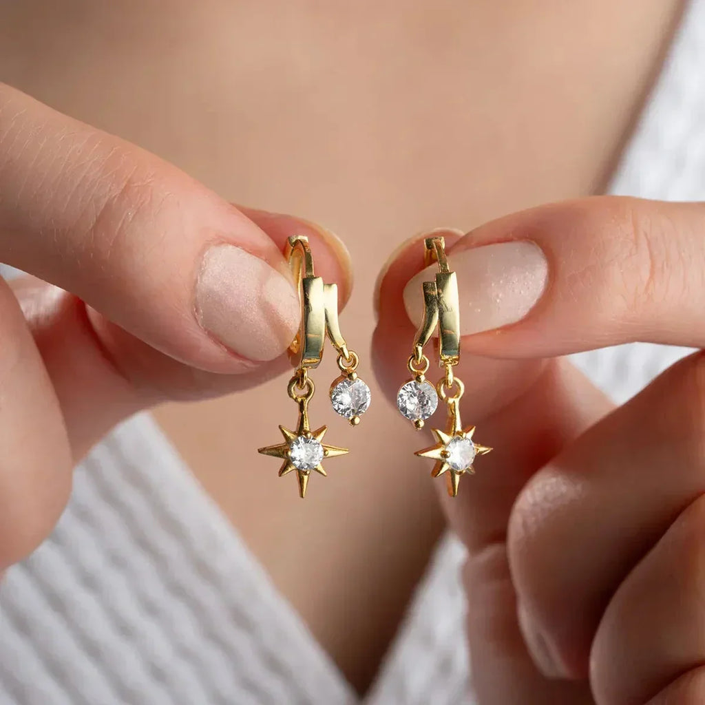 POLARSTERN OHRRING aus 925 Silber - Eleganter Ohrringe - AURIME