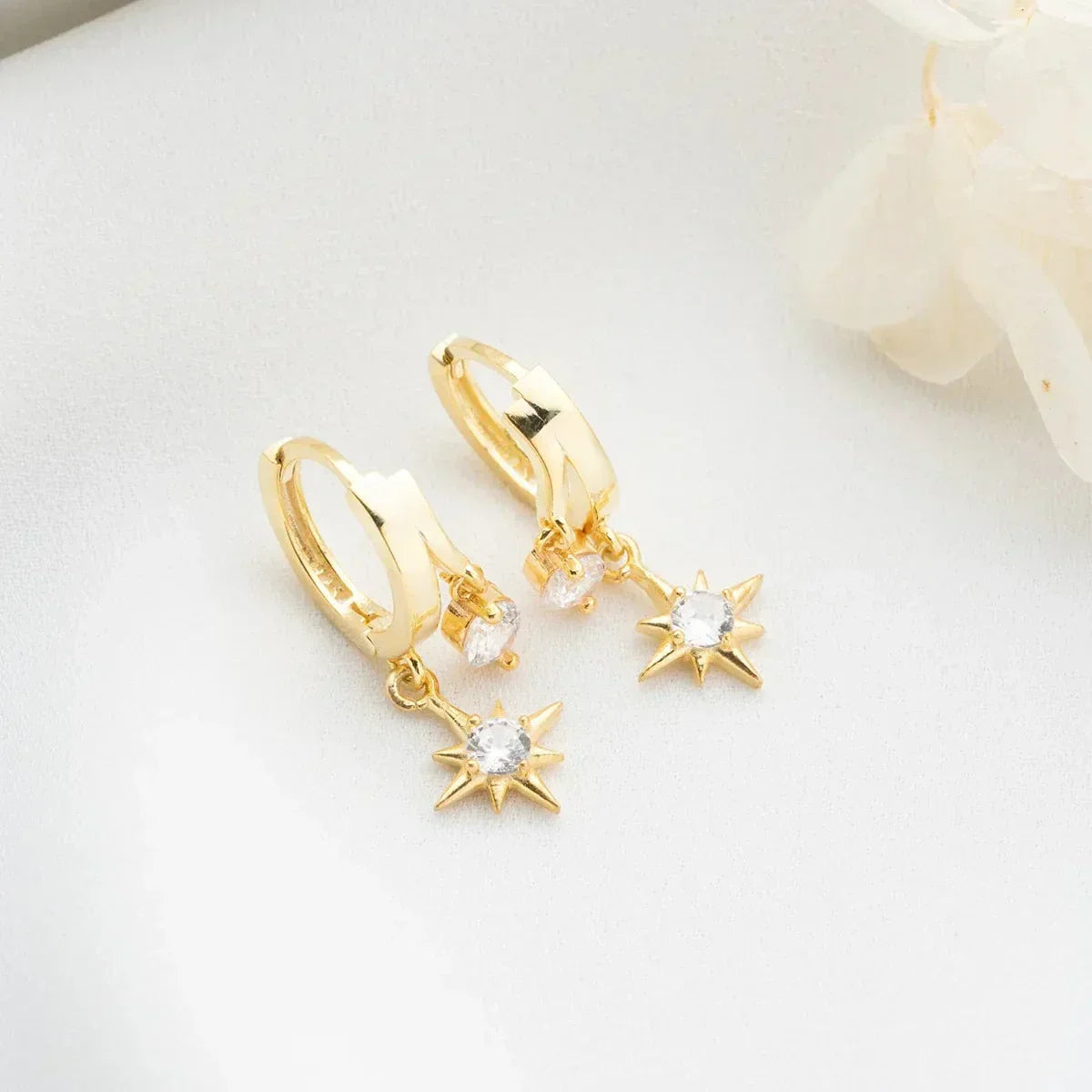 POLARSTERN OHRRING aus 925 Silber - Eleganter Ohrringe - AURIME