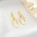OVAL ZIRKONIA OHRRING aus 925 Silber - Eleganter Ohrringe - AURIME