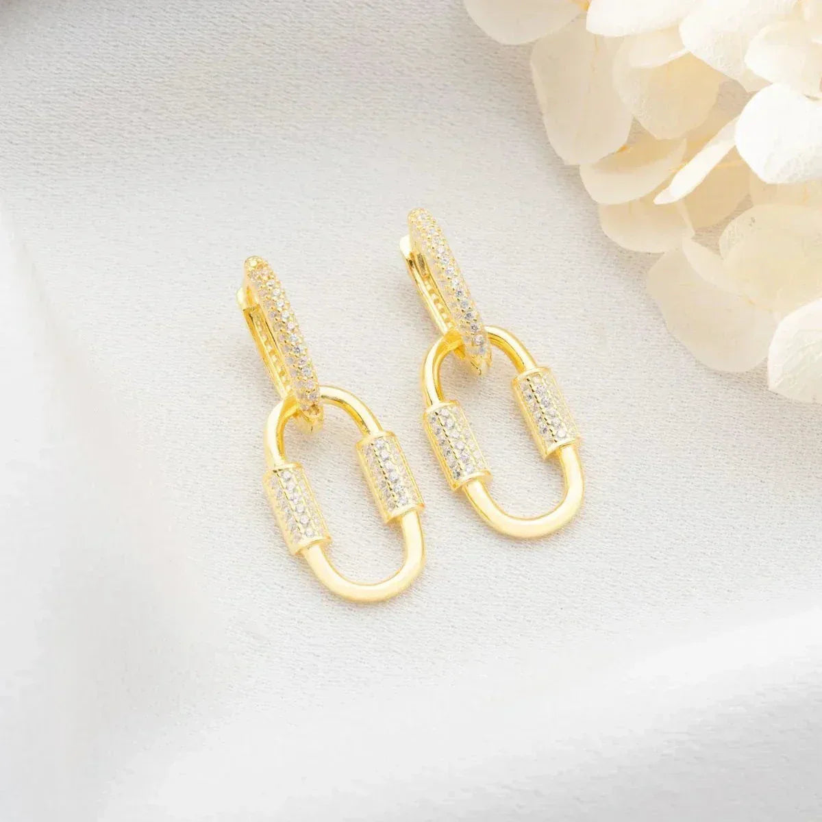 OVAL ZIRKONIA OHRRING aus 925 Silber - Eleganter Ohrringe - AURIME