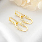 OVAL ZIRKONIA OHRRING aus 925 Silber - Eleganter Ohrringe - AURIME