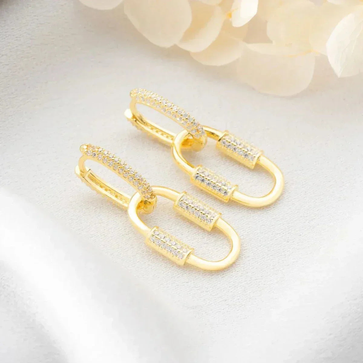 OVAL ZIRKONIA OHRRING aus 925 Silber - Eleganter Ohrringe - AURIME