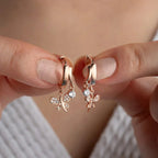 LIBELLE & ZIRKONIA OHRRINGE aus 925 Silber - Eleganter Ohrringe - AURIME