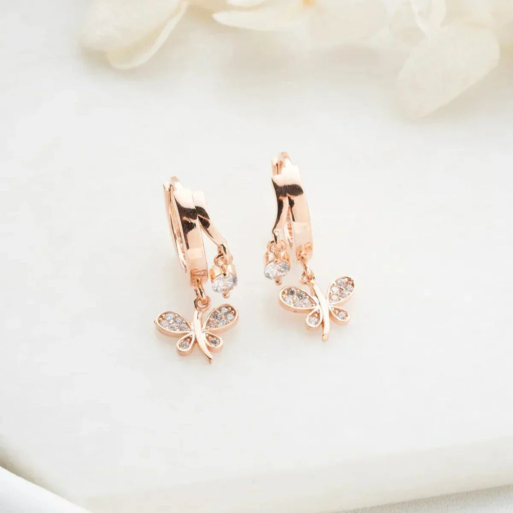 LIBELLE & ZIRKONIA OHRRINGE aus 925 Silber - Eleganter Ohrringe - AURIME