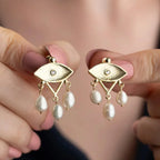 PERLENAUGEN OHRRINGE aus 925 Silber - Eleganter Ohrringe - AURIME