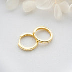 MINI CREOLEN ZIRKONIA OHRRING aus 925 Silber - Eleganter Ohrringe - AURIME