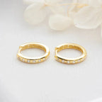 MINI CREOLEN ZIRKONIA OHRRING aus 925 Silber - Eleganter Ohrringe - AURIME