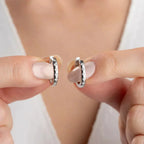 MINI CREOLEN ZIRKONIA OHRRING aus 925 Silber - Eleganter Ohrringe - AURIME