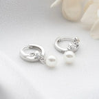 PERLE & ZIRKONIA OHRRING aus 925 Silber - Eleganter Ohrringe - AURIME