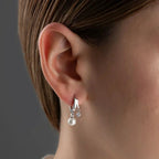 PERLE & ZIRKONIA OHRRING aus 925 Silber - Eleganter Ohrringe - AURIME