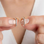 MINI CREOLEN ZIRKONIA OHRRING aus 925 Silber - Eleganter Ohrringe - AURIME