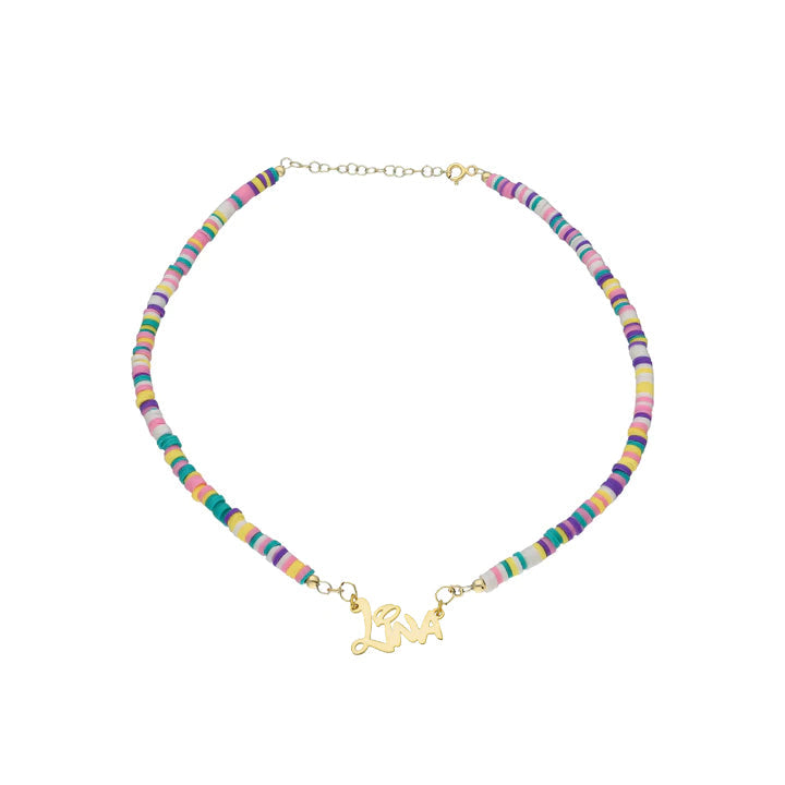 COLORFULL KIDS HALSKETTE MIT NAMEN II aus 925 Silber - Eleganter Halskette - AURIME
