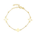 KLEE Blumenarmband aus 925 Silber, filigranes Design mit floralen Details, von AURIME.