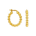 Runde 22mm Perlen-Ohrringe von PIM System, silberne Huggie-Ohrringe mit Perlenmuster, für Ohrläppchen, modischer Schmuck